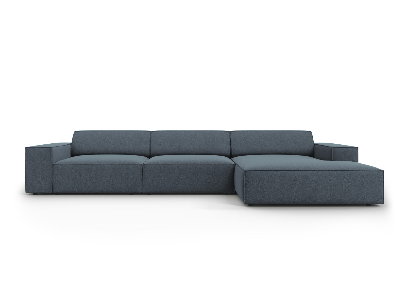 Jodie Modulares Ecksofa rechts 4 Sitzer in Blue-Megan präsentiert im Onlineshop von KAQTU Design AG. L-Sofa rechts ist von Micadoni