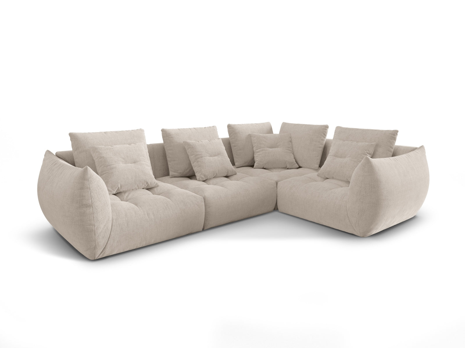 Entdecken Sie das stilvolle Bloom Modular Ecksofa rechts 3 Sitzer von Micadoni – ideal für Ihr modernes Wohnzimmer, flexibel und komfortabel.