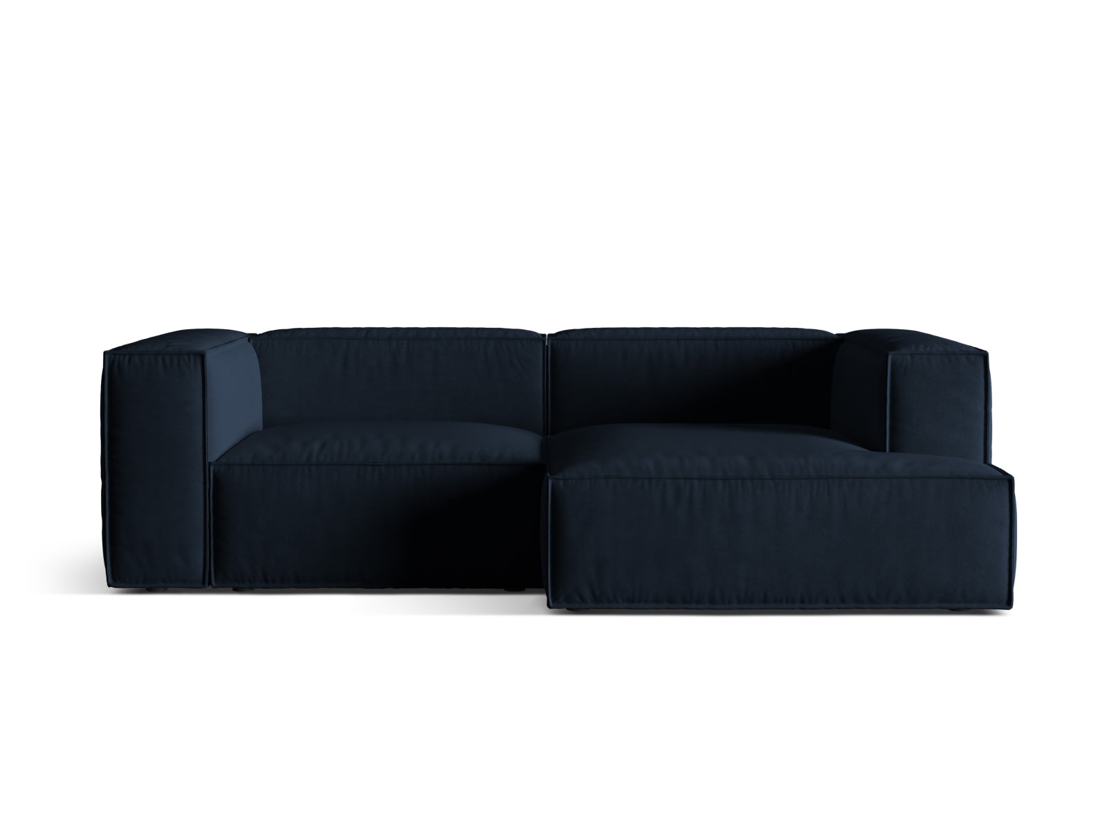 Nuria Velour Modular Ecksofa rechts 3 Sitzer in Dark Blue präsentiert im Onlineshop von KAQTU Design AG. Ecksofa rechts ist von Micadoni