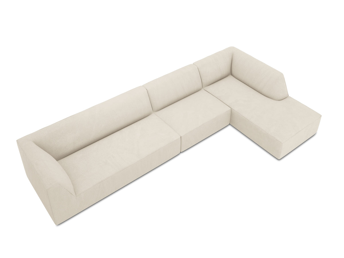 Ruby Modulares Ecksofa rechts 5 Sitzer in Light Beige-Scala präsentiert im Onlineshop von KAQTU Design AG. L-Sofa rechts ist von Micadoni
