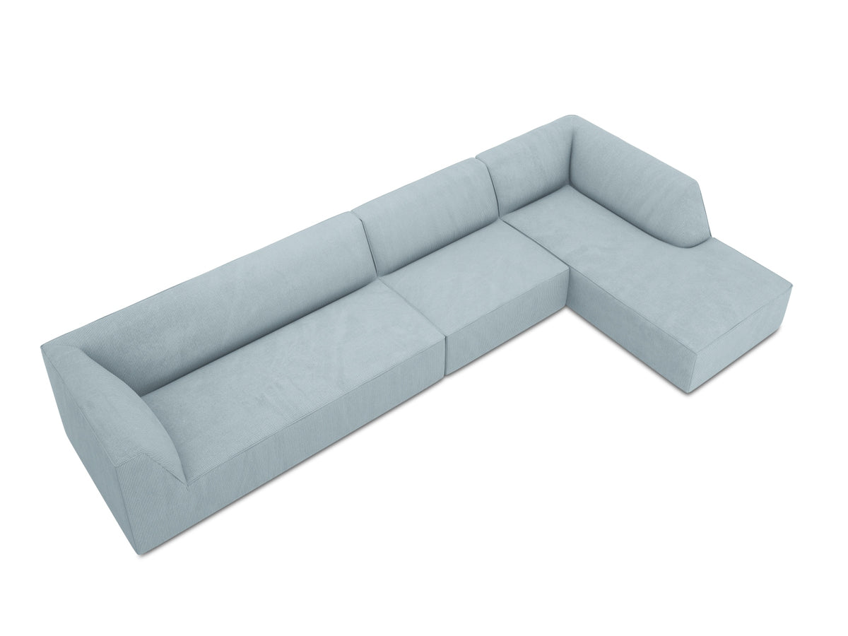 Ruby Modulares Ecksofa rechts 5 Sitzer in Light Blue-Scala präsentiert im Onlineshop von KAQTU Design AG. L-Sofa rechts ist von Micadoni