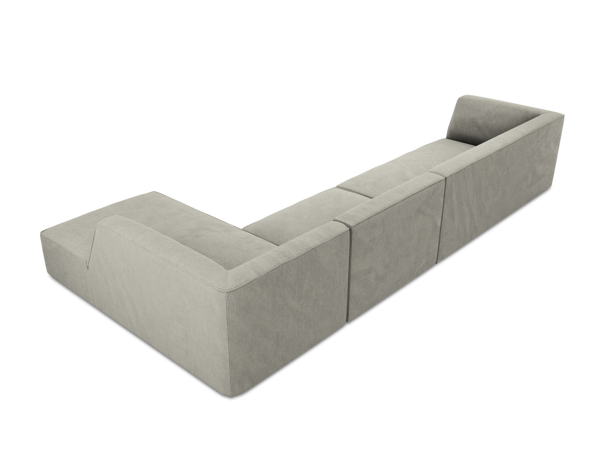 Ruby Modulares Ecksofa rechts 5 Sitzer in Light Grey-Scala präsentiert im Onlineshop von KAQTU Design AG. L-Sofa rechts ist von Micadoni