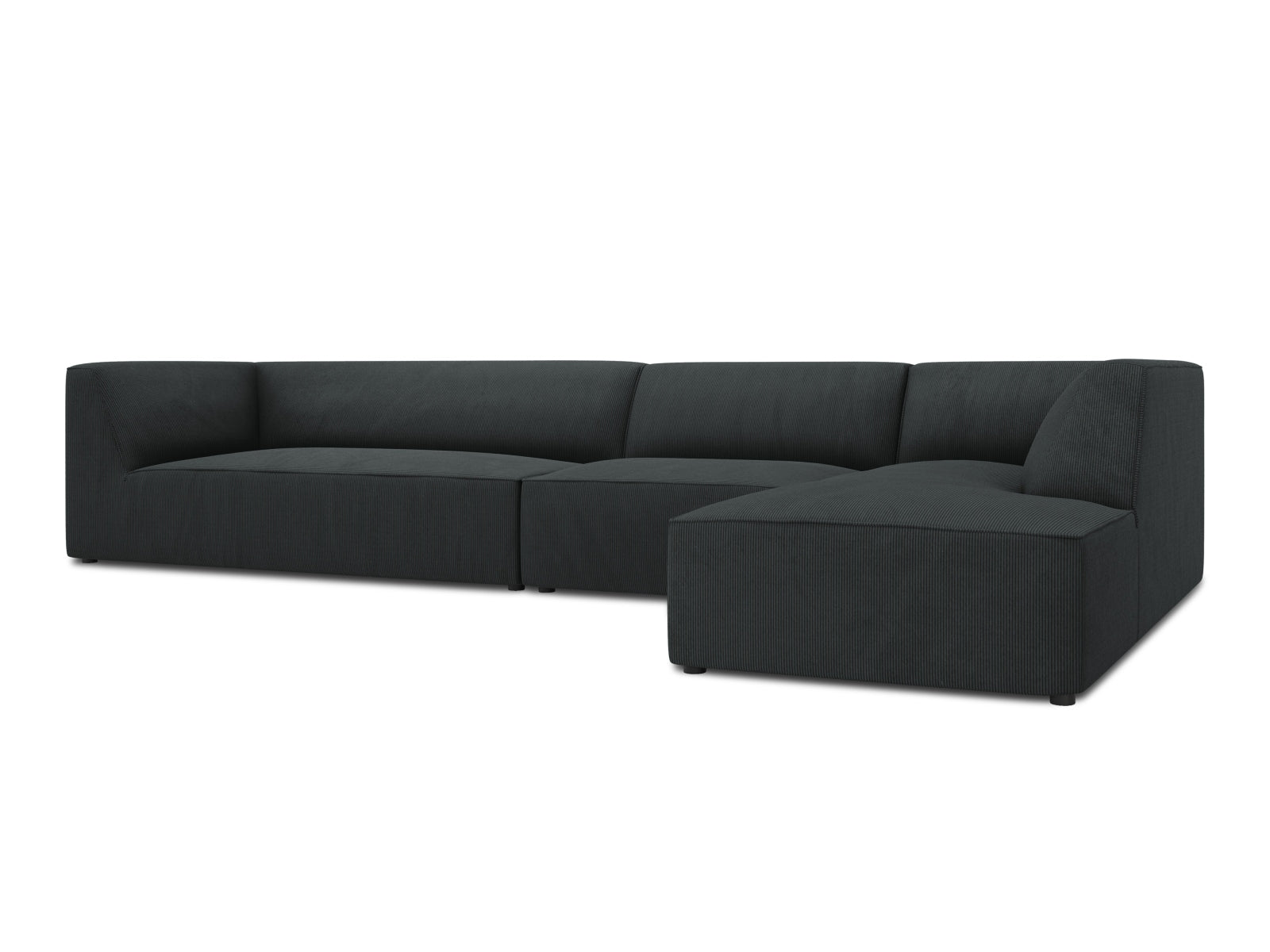 Erleben Sie das Ruby Ecksofa rechts 5 Sitzer von Micadoni: Eleganz, Komfort und Flexibilität für Ihr Zuhause. Ideal für gesellige Abende!