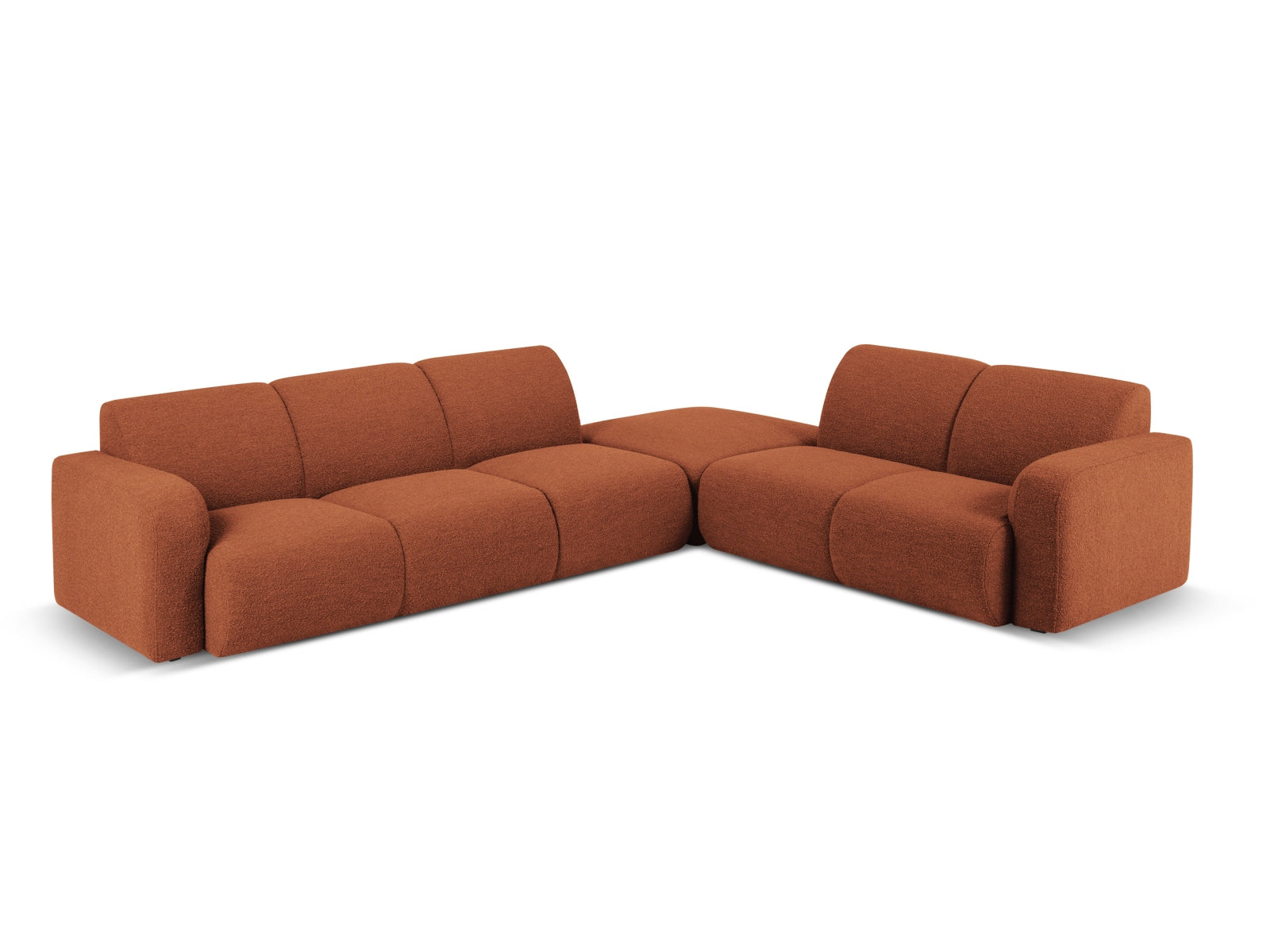 Molino Boucle Ecksofa rechts 6 Sitzer in Terracotta-Baloo präsentiert im Onlineshop von KAQTU Design AG. Ecksofa rechts ist von Micadoni