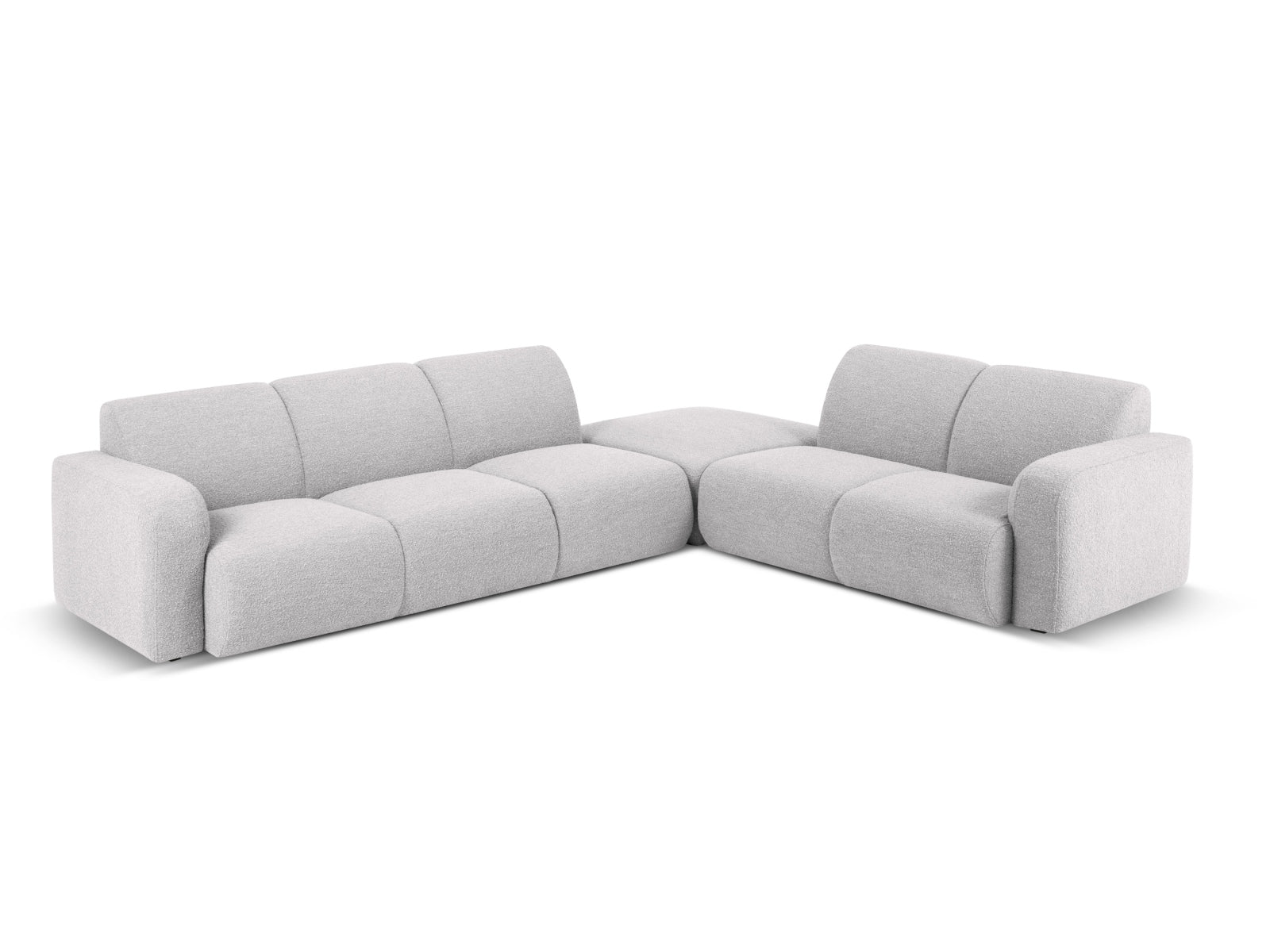 Molino Boucle Ecksofa rechts 6 Sitzer in Light Grey-Baloo präsentiert im Onlineshop von KAQTU Design AG. Ecksofa rechts ist von Micadoni