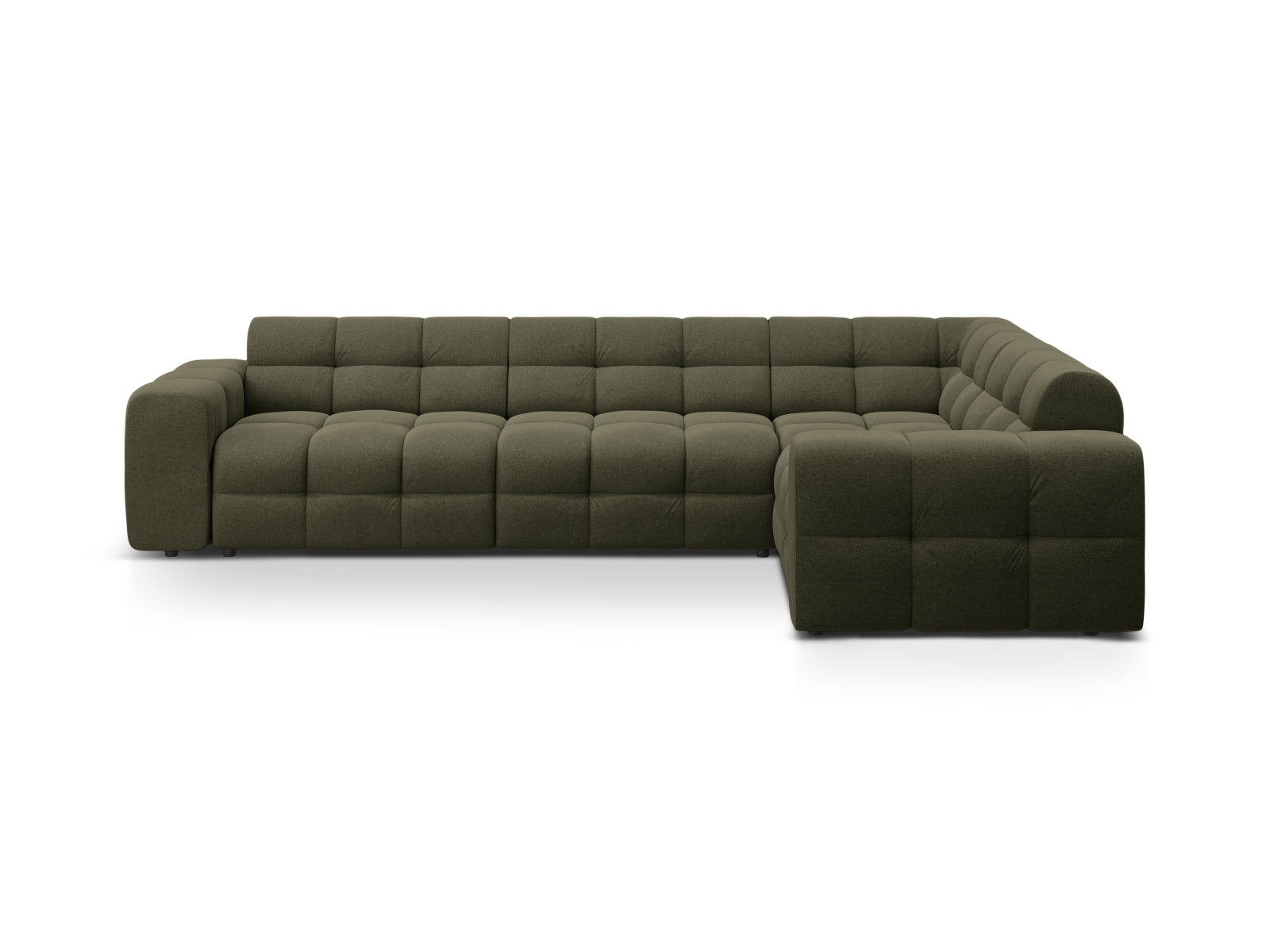 Kendal Ecksofa rechts 6 Sitzer in Amazon Green präsentiert im Onlineshop von KAQTU Design AG. Ecksofa rechts ist von Micadoni