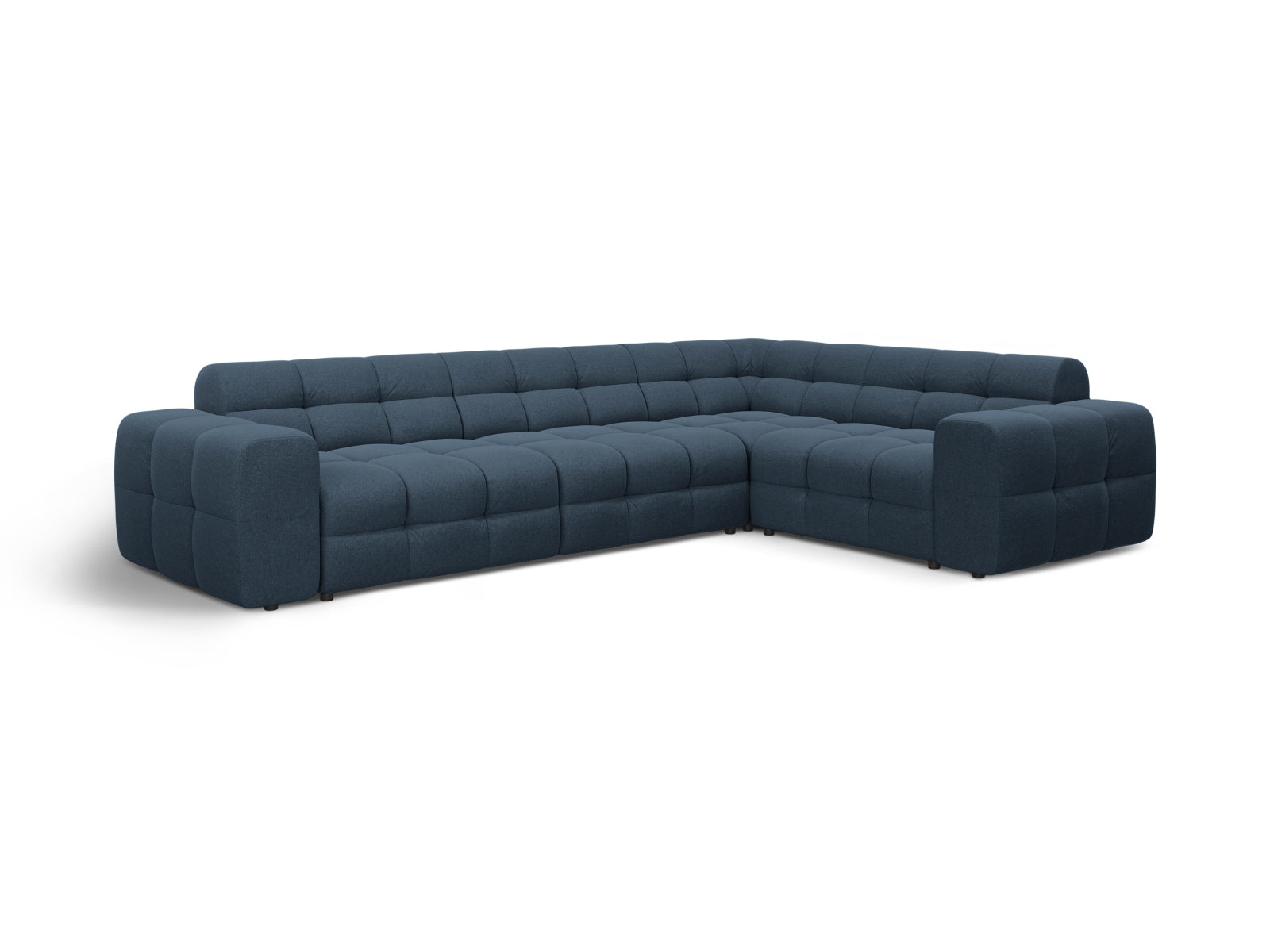 Erleben Sie das Kendal Ecksofa rechts 6 Sitzer von Micadoni – elegantes Velours, modernes Design und optimaler Komfort für Ihr Wohnzimmer.