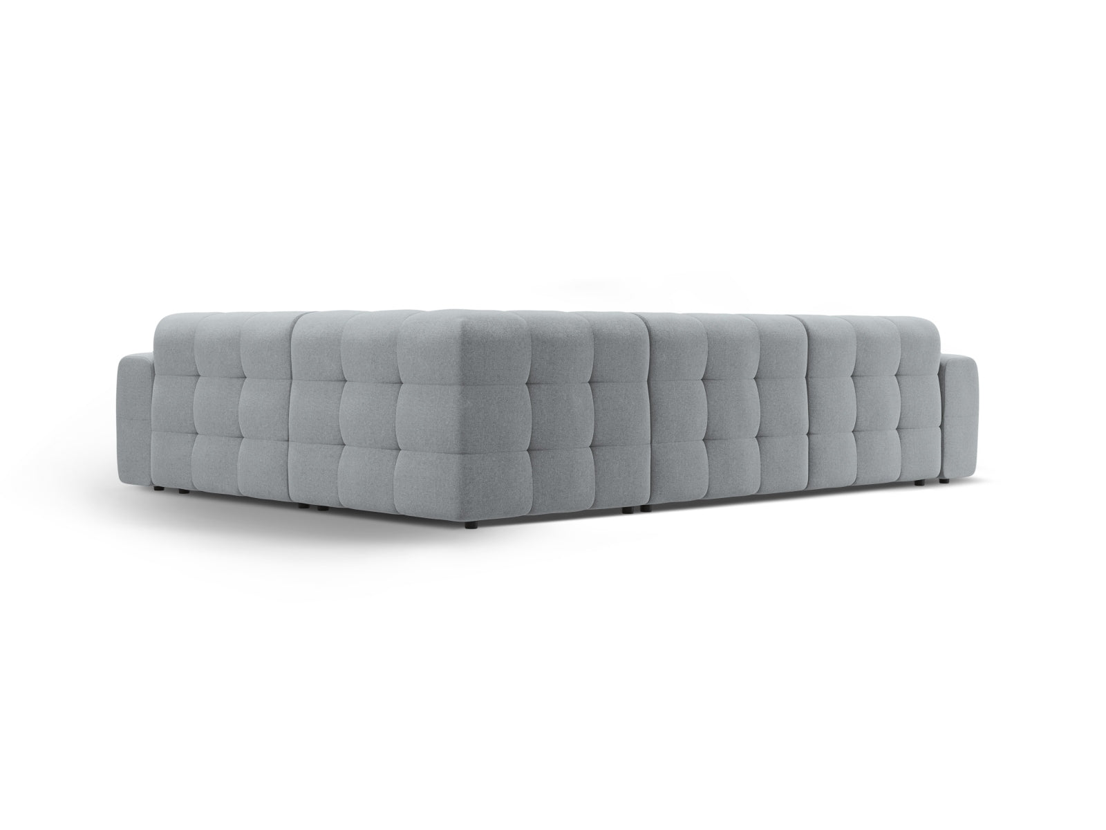Elegantes Kendal Ecksofa rechts für 6 Personen in hochwertigem Platinum-Ottawa, ideal für gemütliche Zusammenkünfte und modernes Wohndesign.