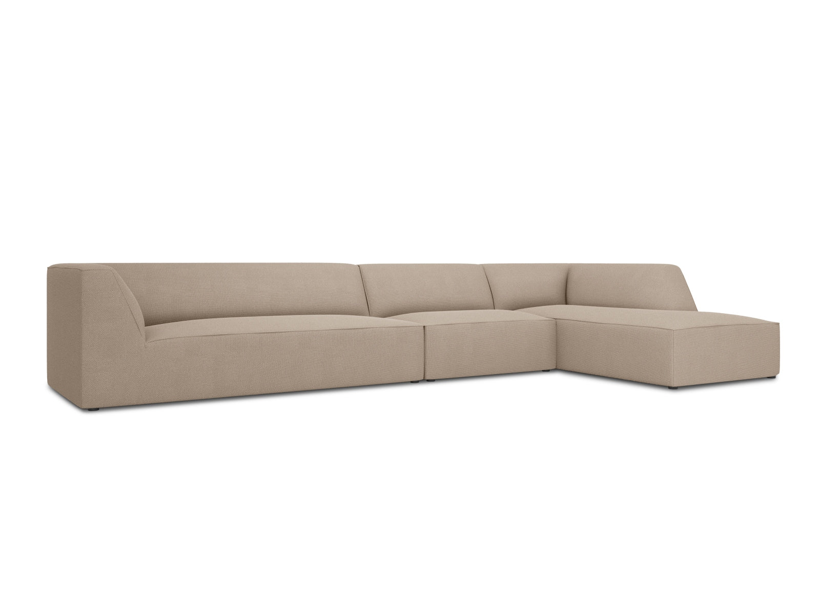Elegantes Ruby Ecksofa in Dunkelbeige, 5-Sitzer, modulare Bauweise, ideal für stilvolle Wohnräume, erhältlich bei KAQTU Design AG.
