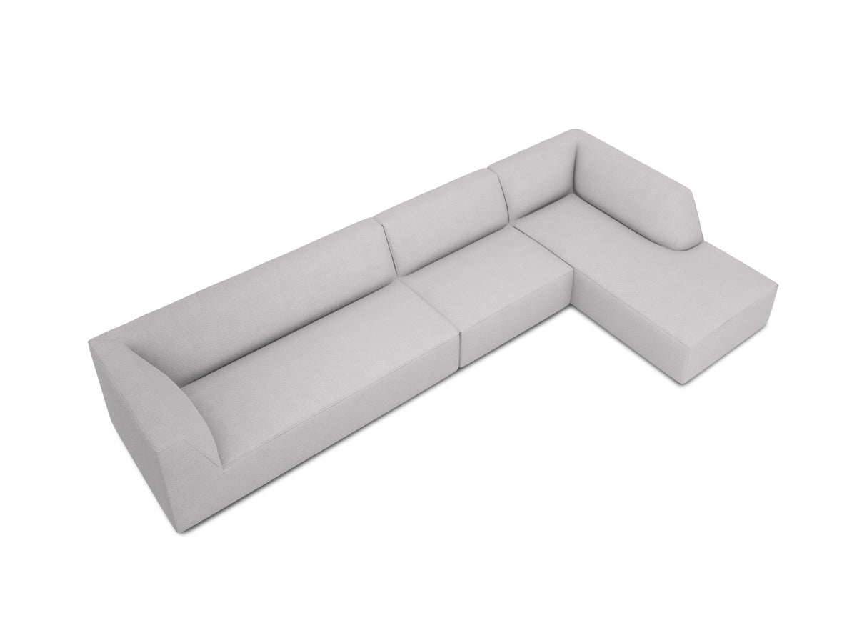 Ruby Modulares Ecksofa rechts 5 Sitzer in Light Grey-Ottawa präsentiert im Onlineshop von KAQTU Design AG. L-Sofa rechts ist von Micadoni