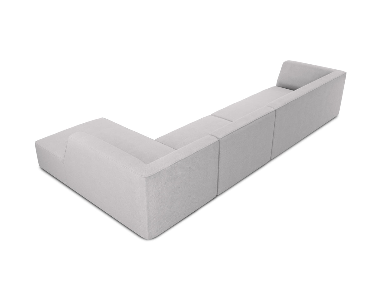 Ruby Modulares Ecksofa rechts 5 Sitzer in Light Grey-Ottawa präsentiert im Onlineshop von KAQTU Design AG. L-Sofa rechts ist von Micadoni