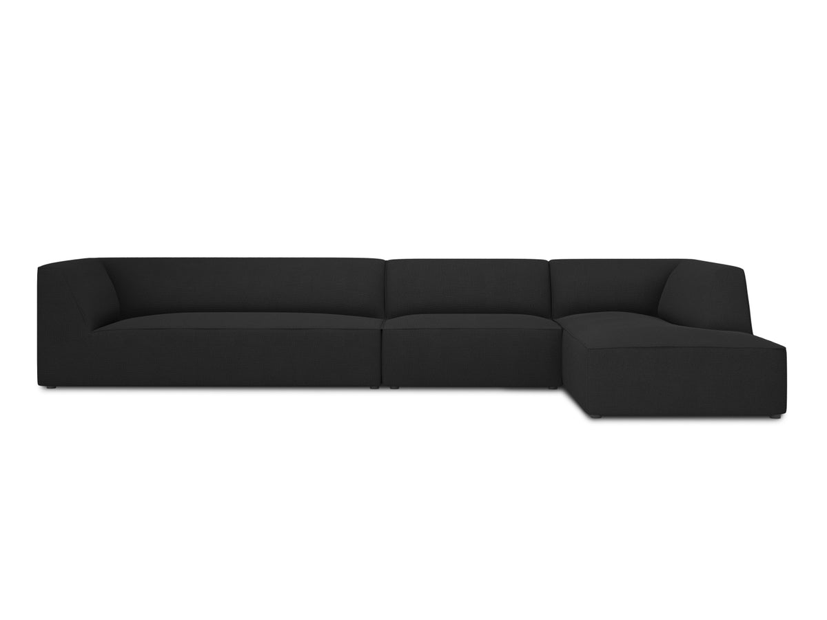 Ruby Modulares Ecksofa rechts 5 Sitzer in Black-Ottawa präsentiert im Onlineshop von KAQTU Design AG. L-Sofa rechts ist von Micadoni