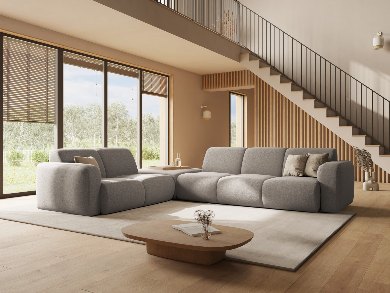 Entdecken Sie das Molino Ecksofa rechts 6 Sitzer von Micadoni – stilvoll, komfortabel und perfekt für Ihr Wohnzimmer!