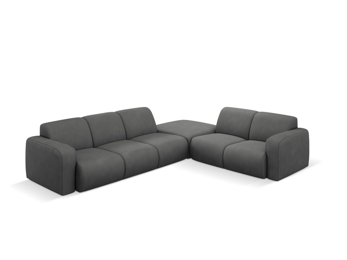 Molino Ecksofa rechts 6 Sitzer in Dark Grey-Rebel präsentiert im Onlineshop von KAQTU Design AG. Ecksofa rechts ist von Micadoni
