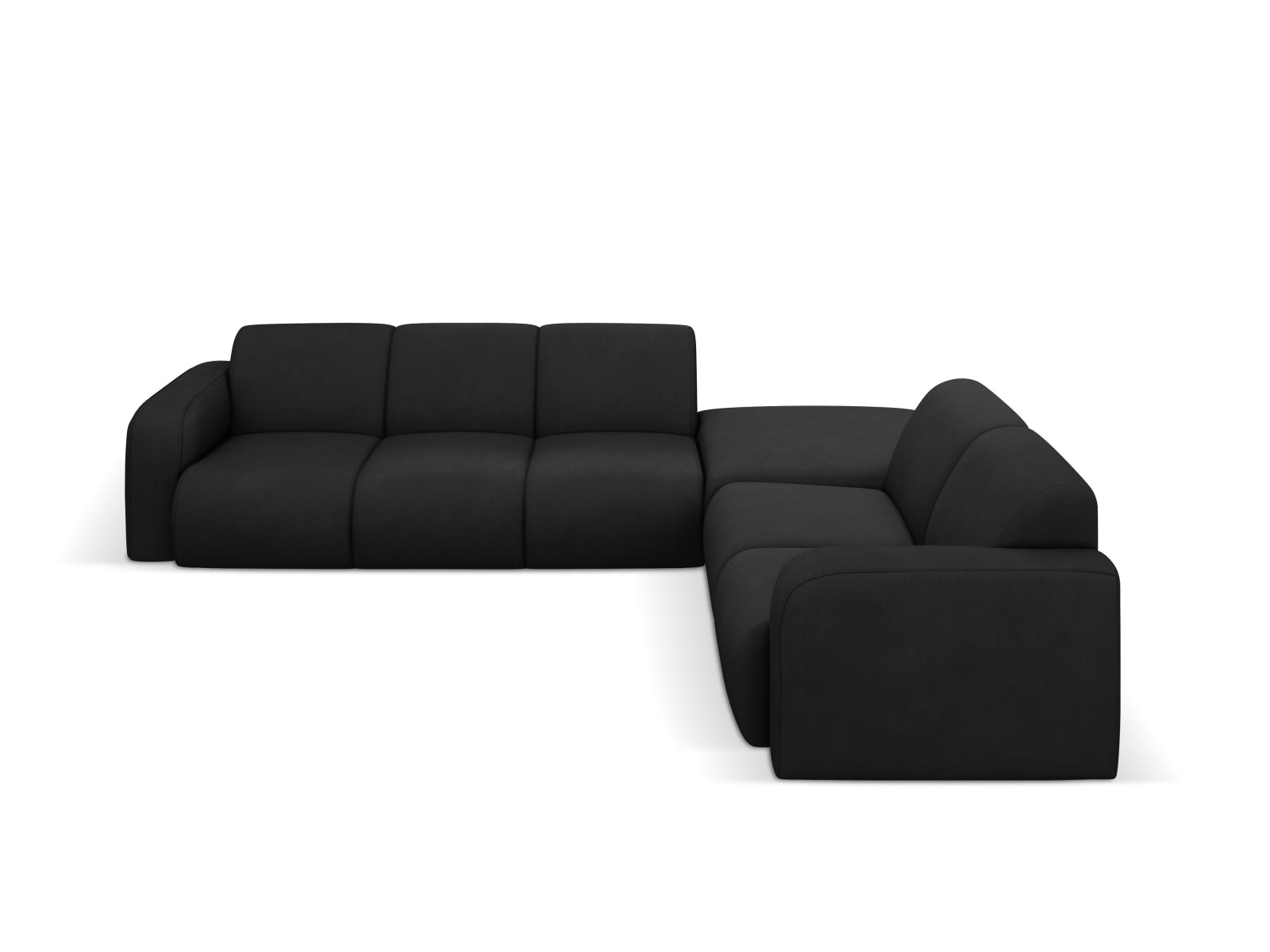 Molino Ecksofa rechts 6 Sitzer in Black-Rebel präsentiert im Onlineshop von KAQTU Design AG. Ecksofa rechts ist von Micadoni