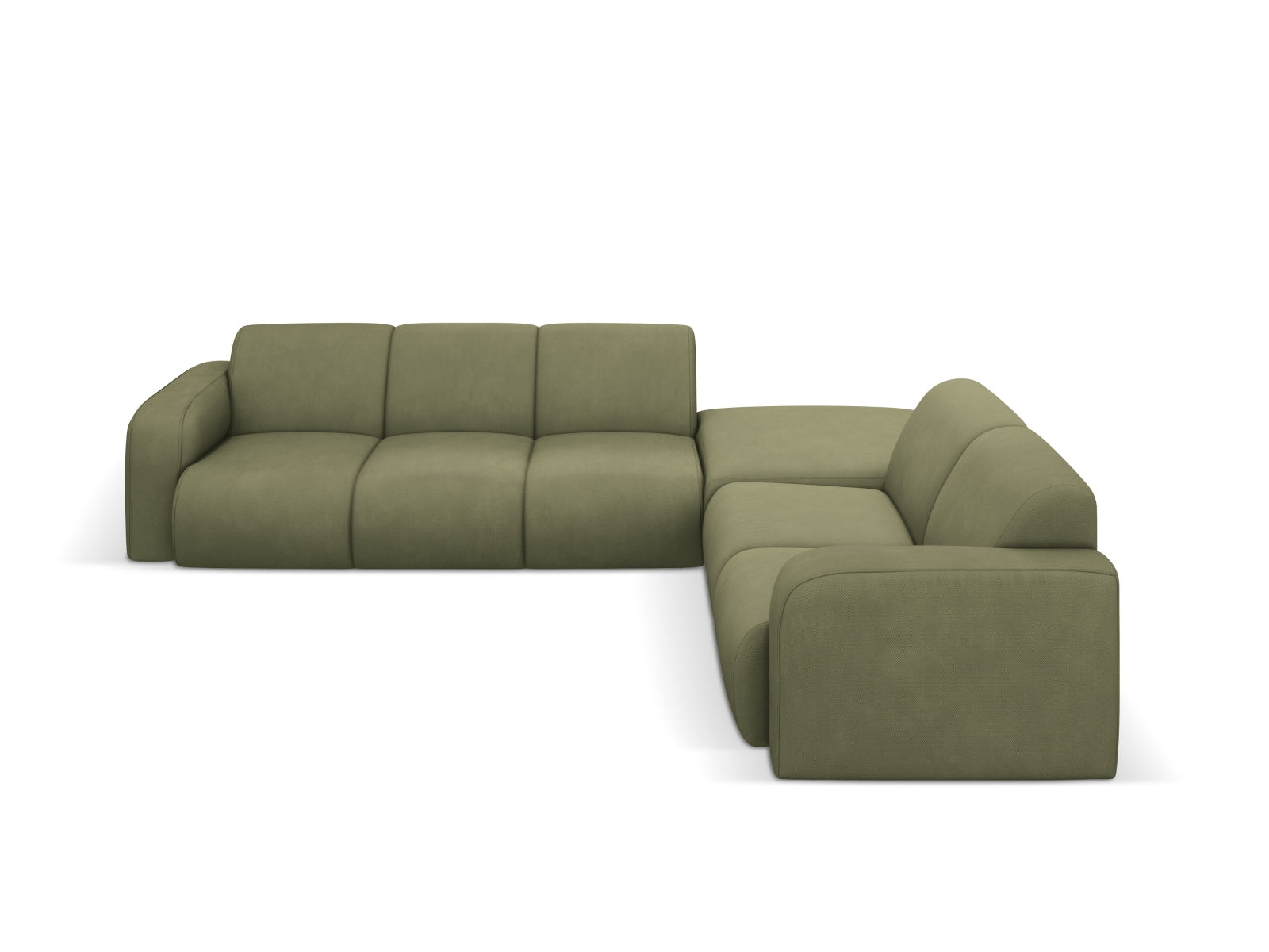 Molino Ecksofa rechts 6 Sitzer in Light Green-Rebel präsentiert im Onlineshop von KAQTU Design AG. Ecksofa rechts ist von Micadoni