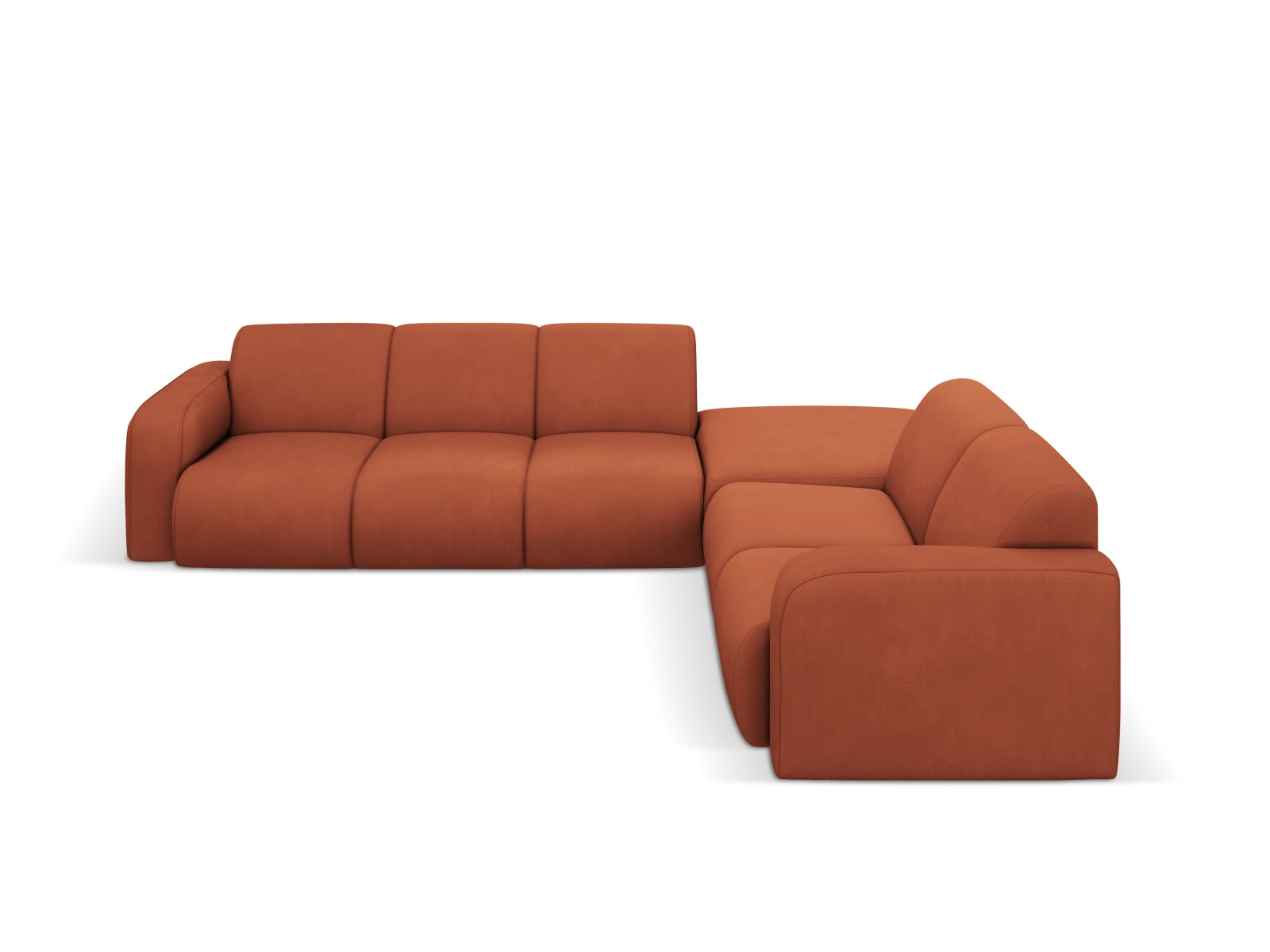 Molino Ecksofa rechts 6 Sitzer in Orange-Rebel präsentiert im Onlineshop von KAQTU Design AG. Ecksofa rechts ist von Micadoni