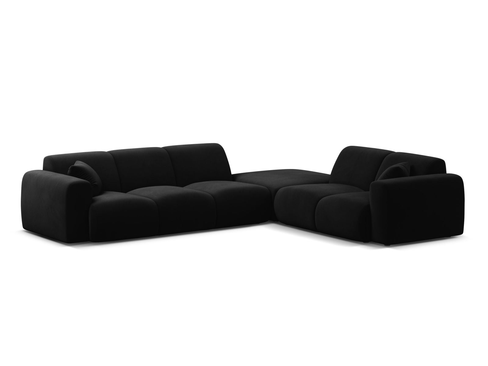 6-Sitzer Ecksofa rechts Molino in Black-Casino präsentiert im Onlineshop von KAQTU Design AG. Ecksofa rechts ist von Micadoni