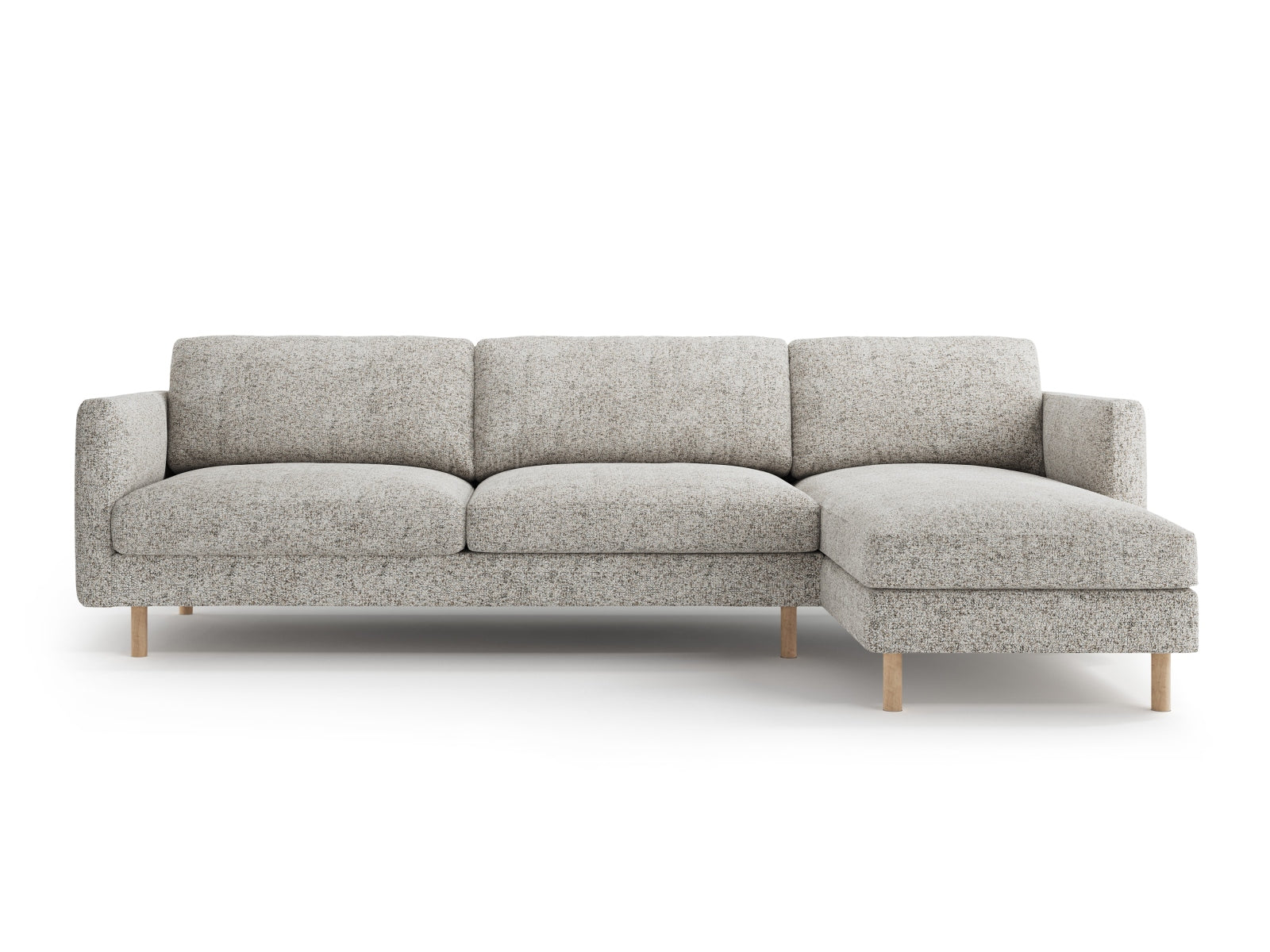 Eden Ecksofa rechts 4 Sitzer in Beige Melange-Puente präsentiert im Onlineshop von KAQTU Design AG. Ecksofa rechts ist von Micadoni