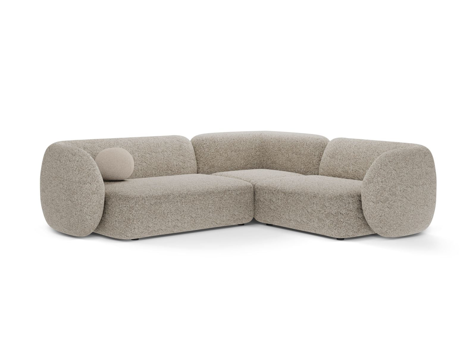 4-Sitzer Ecksofa rechts Kate in Beige Melange-Puente präsentiert im Onlineshop von KAQTU Design AG. Ecksofa rechts ist von Micadoni