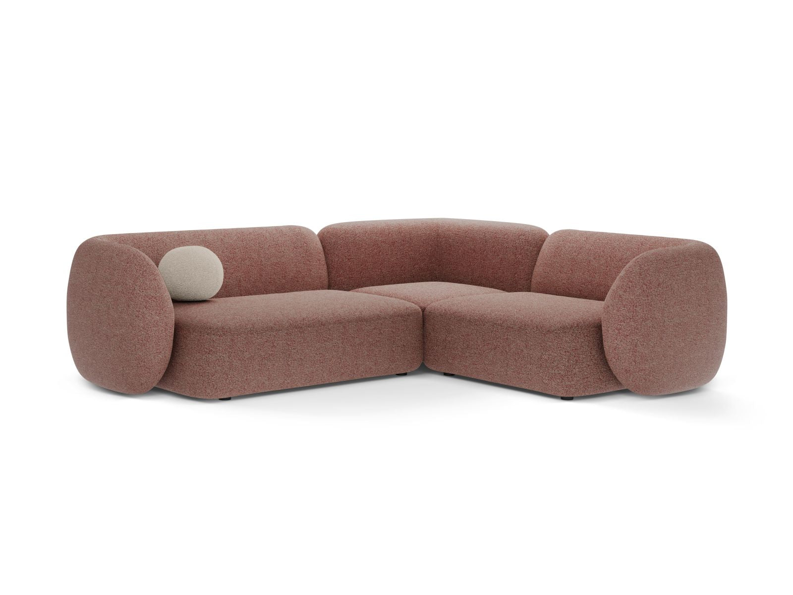 4-Sitzer Ecksofa rechts Kate in Pink Melange-Puente präsentiert im Onlineshop von KAQTU Design AG. Ecksofa rechts ist von Micadoni
