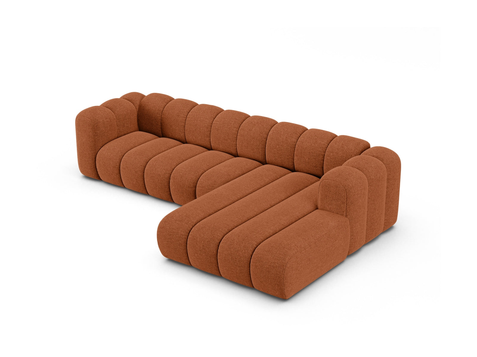Elegantes, modulares Ecksofa von Micadoni in Brick-Eden, ideal für 4 Personen, bietet zeitgemäßen Stil und hervorragende Bequemlichkeit.