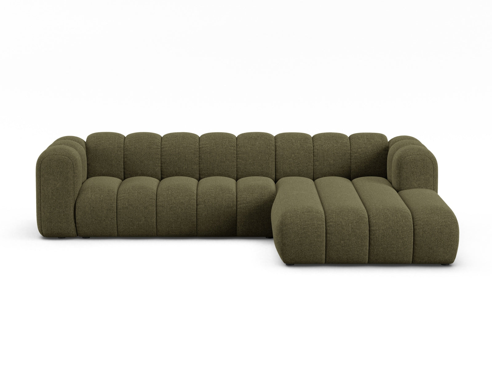 Elegantes, modernes 4-Sitzer Ecksofa von Micadoni in Green-Eden, ideal für entspannte Stunden und stilvolle Einrichtung.