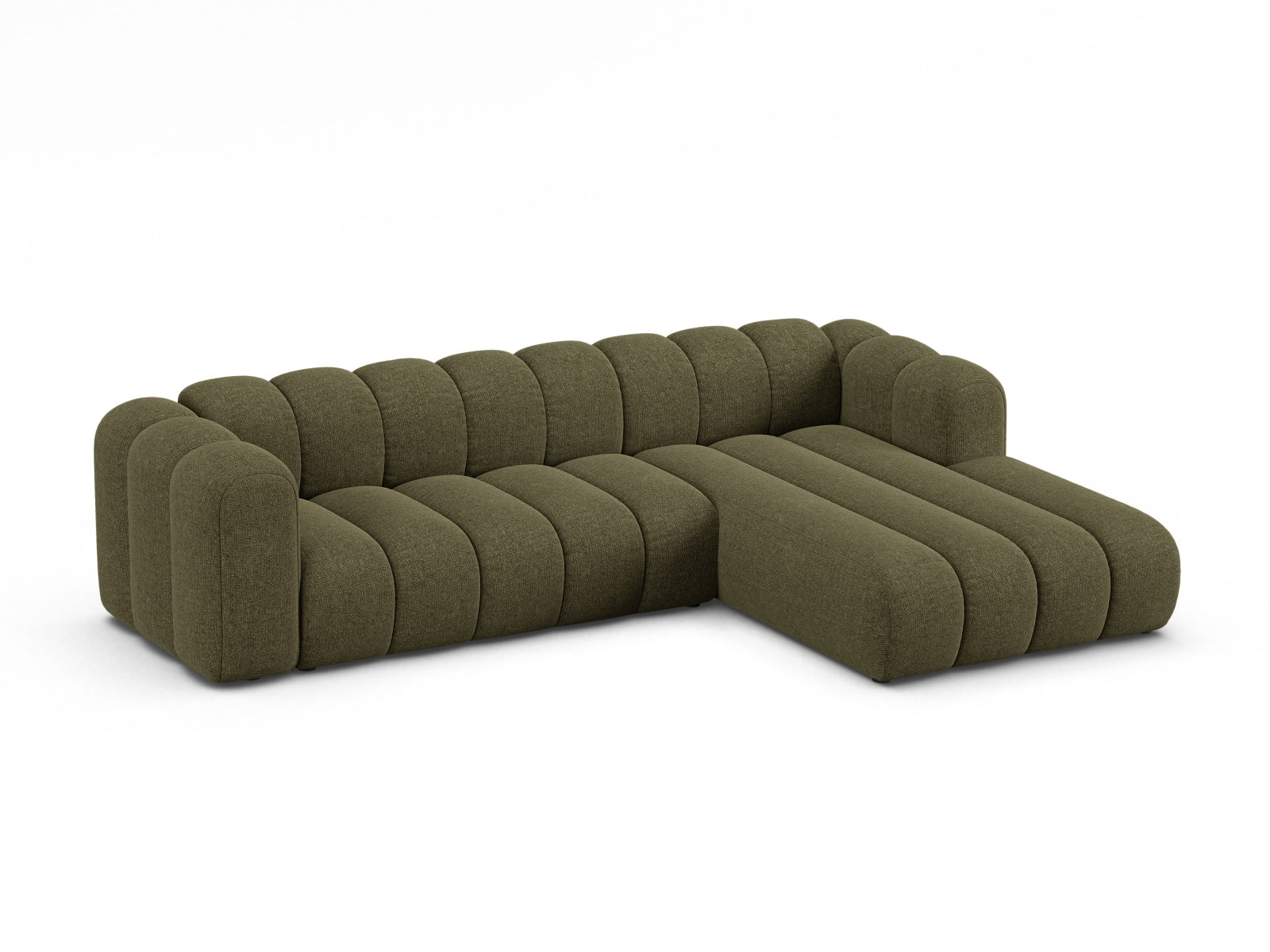 Stylisches, modernes Ecksofa von Micadoni, 4-Sitzer in Green-Eden, perfekt für gemütliche Abende und geschmackvolle Wohnräume.