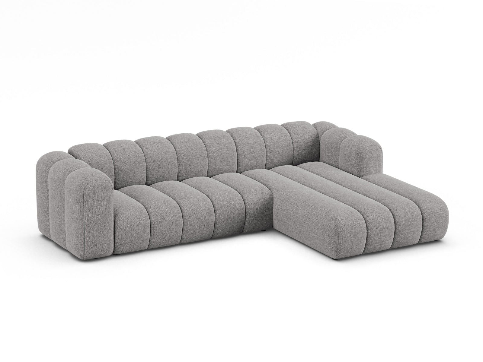 Modernes, hellgraues Ecksofa von Micadoni, perfekt für entspannte Stunden und stilvolle Einrichtungsideen.