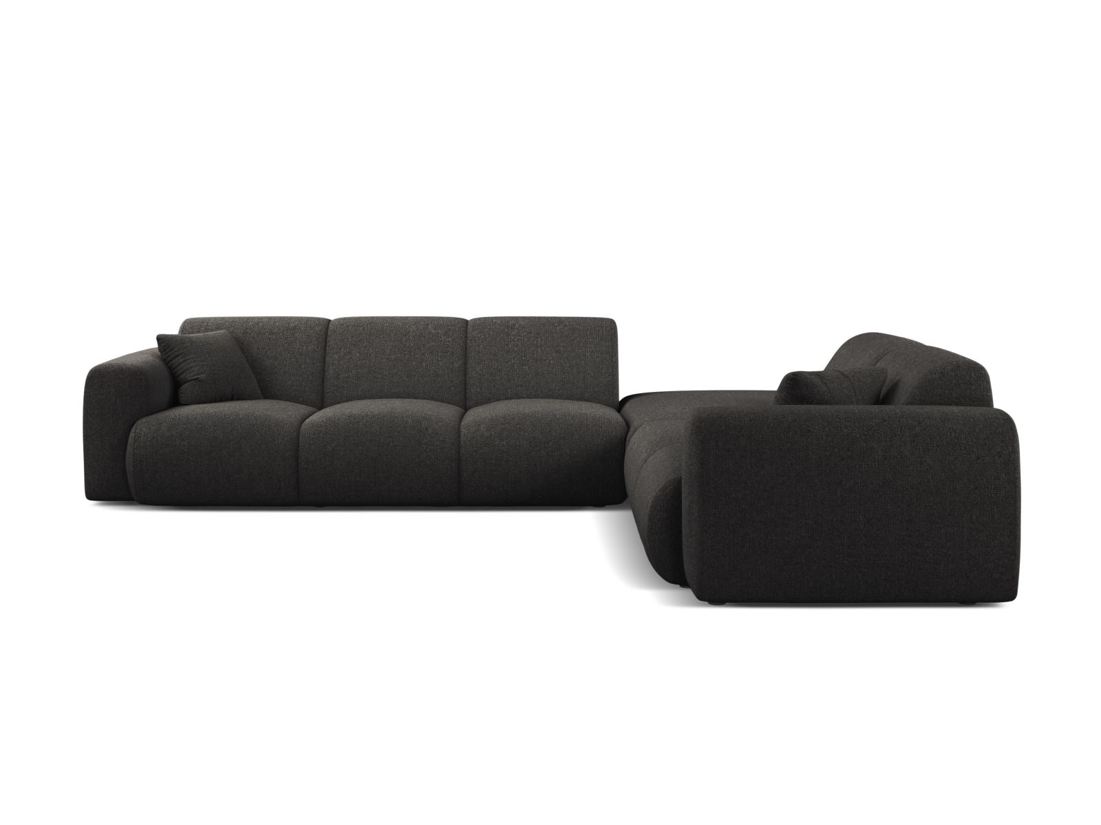 Elegantes 6-Sitzer Ecksofa rechts Molino in Anthrazit, ideal für stilvolle Wohnräume. Hochwertige Verarbeitung von Micadoni.