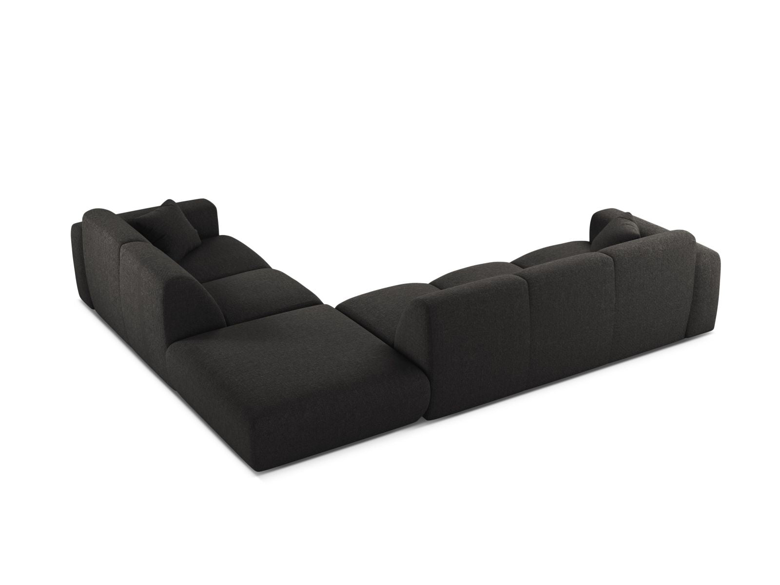 Elegantes 6-Sitzer Ecksofa rechts Molino in klassischem Anthrazit, ideal für entspannte Stunden und geschmackvolle Wohnräume. Hochwertige Verarbeitung von Micadoni.