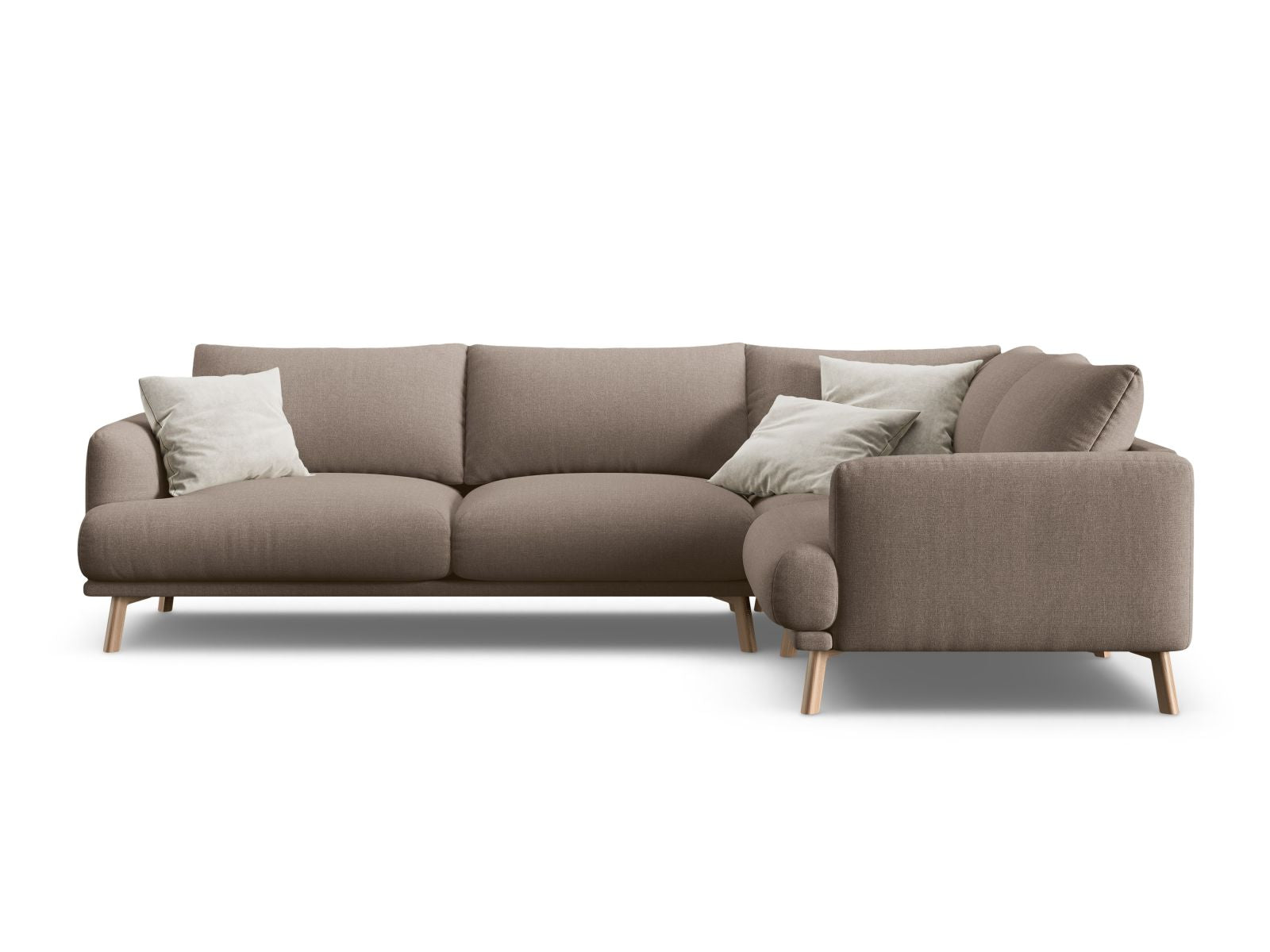 4-Sitzer Ecksofa rechts Naomi in Cappuccino-Liberty präsentiert im Onlineshop von KAQTU Design AG. Ecksofa rechts ist von Micadoni
