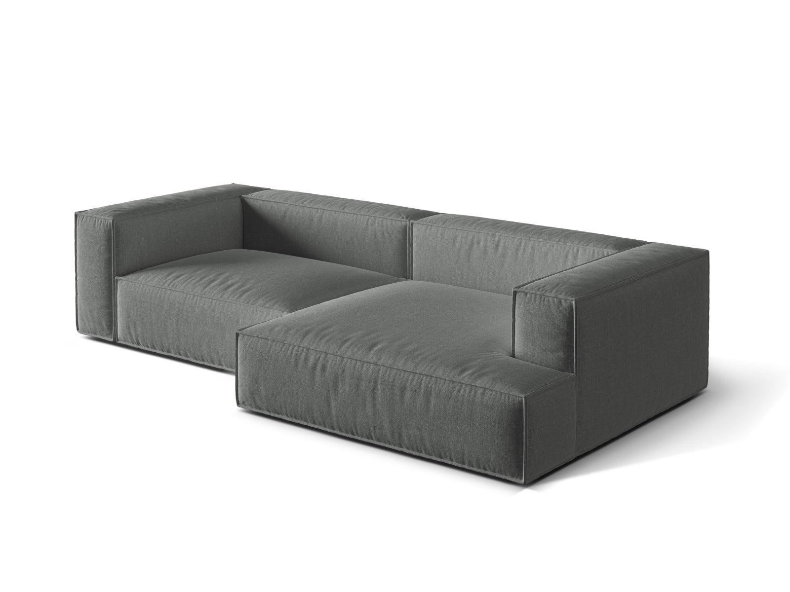Elegantes 4-Sitzer Ecksofa rechts Nuria in modernem Design, ideal für komfortable Wohnräume und gesellige Stunden, von Micadoni.