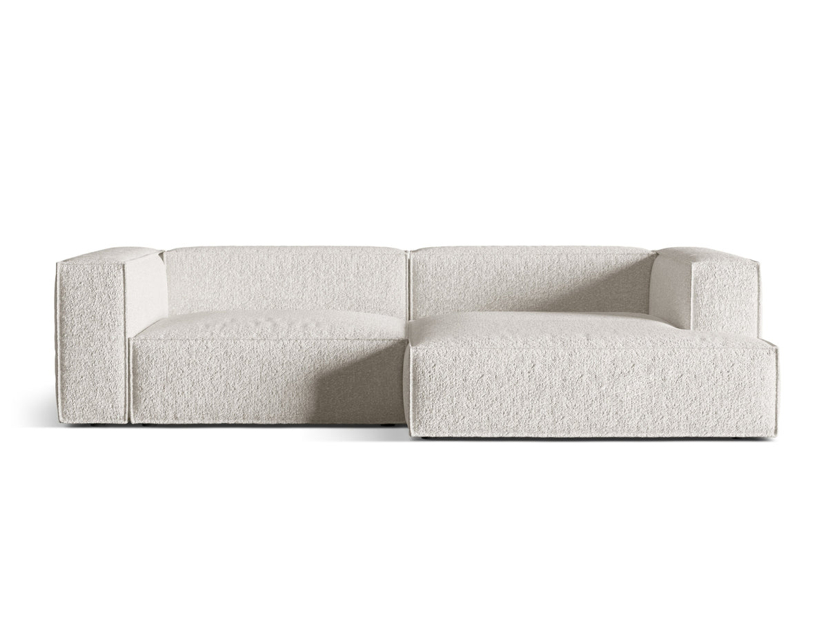 Nuria Boucle Modular Ecksofa rechts 4 Sitzer in Grey Beige Melange-Monet präsentiert im Onlineshop von KAQTU Design AG. L-Sofa rechts ist von Micadoni