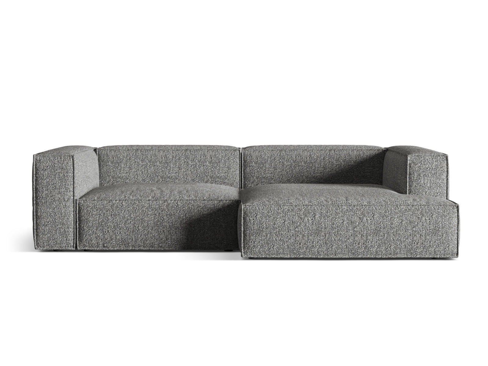 Nuria Boucle Modular Ecksofa rechts 4 Sitzer in Graphite-Monet präsentiert im Onlineshop von KAQTU Design AG. L-Sofa rechts ist von Micadoni