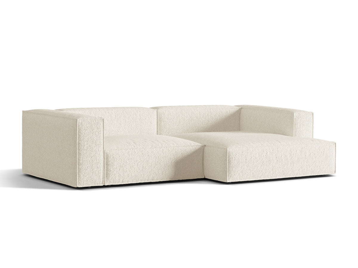 Nuria Boucle Modular Ecksofa rechts 4 Sitzer in Ivory-Monet präsentiert im Onlineshop von KAQTU Design AG. L-Sofa rechts ist von Micadoni