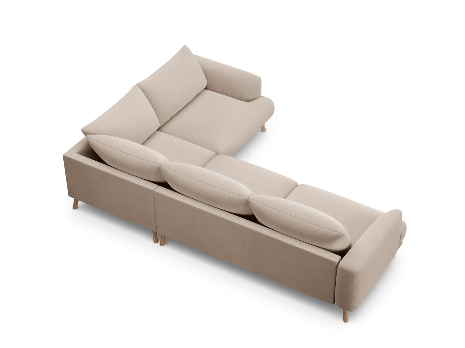 4-Sitzer Ecksofa rechts Naomi in Beige-Salvador präsentiert im Onlineshop von KAQTU Design AG. Ecksofa rechts ist von Micadoni