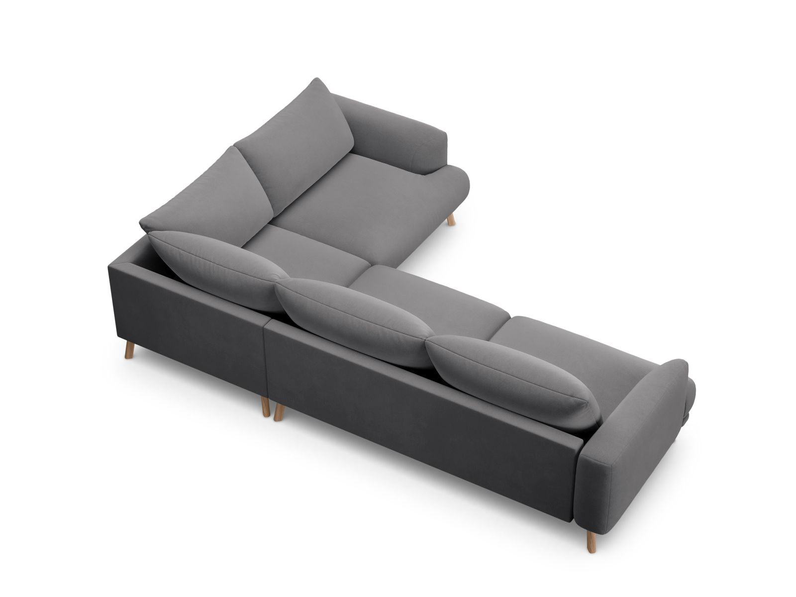 4-Sitzer Ecksofa rechts Naomi in Grey-Salvador präsentiert im Onlineshop von KAQTU Design AG. Ecksofa rechts ist von Micadoni