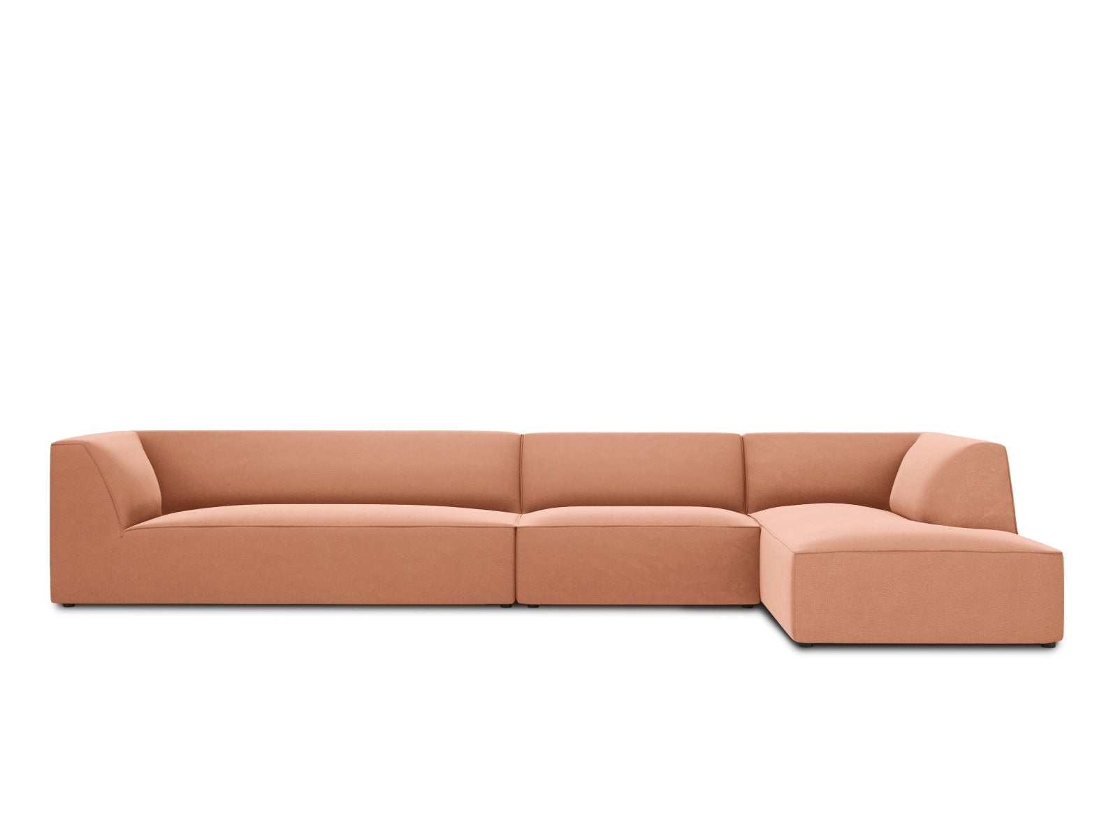 Ruby Velour modulares Ecksofa rechts 5 Sitzer in Pink-Salvador präsentiert im Onlineshop von KAQTU Design AG. L-Sofa rechts ist von Micadoni