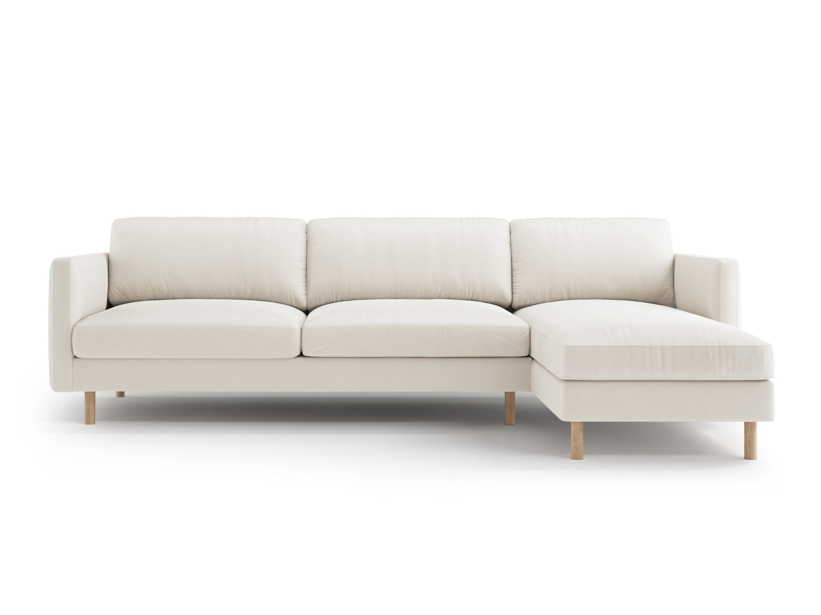 Entdecken Sie das Eden Velour Ecksofa rechts 4 Sitzer von Micadoni: Hochwertiges Velours, modernes Design und optimaler Komfort für Ihr Zuhause.