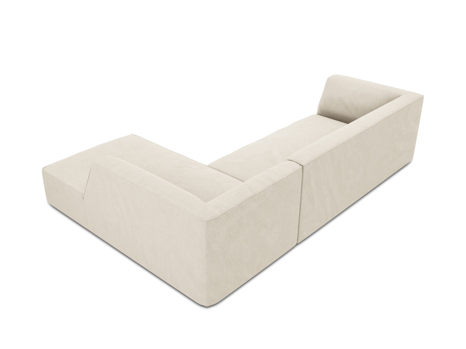 Erleben Sie das Ruby Ecksofa rechts 4 Sitzer von Micadoni – ein elegantes, modulares Sofa, das Komfort und Stil in Ihr Zuhause bringt.
