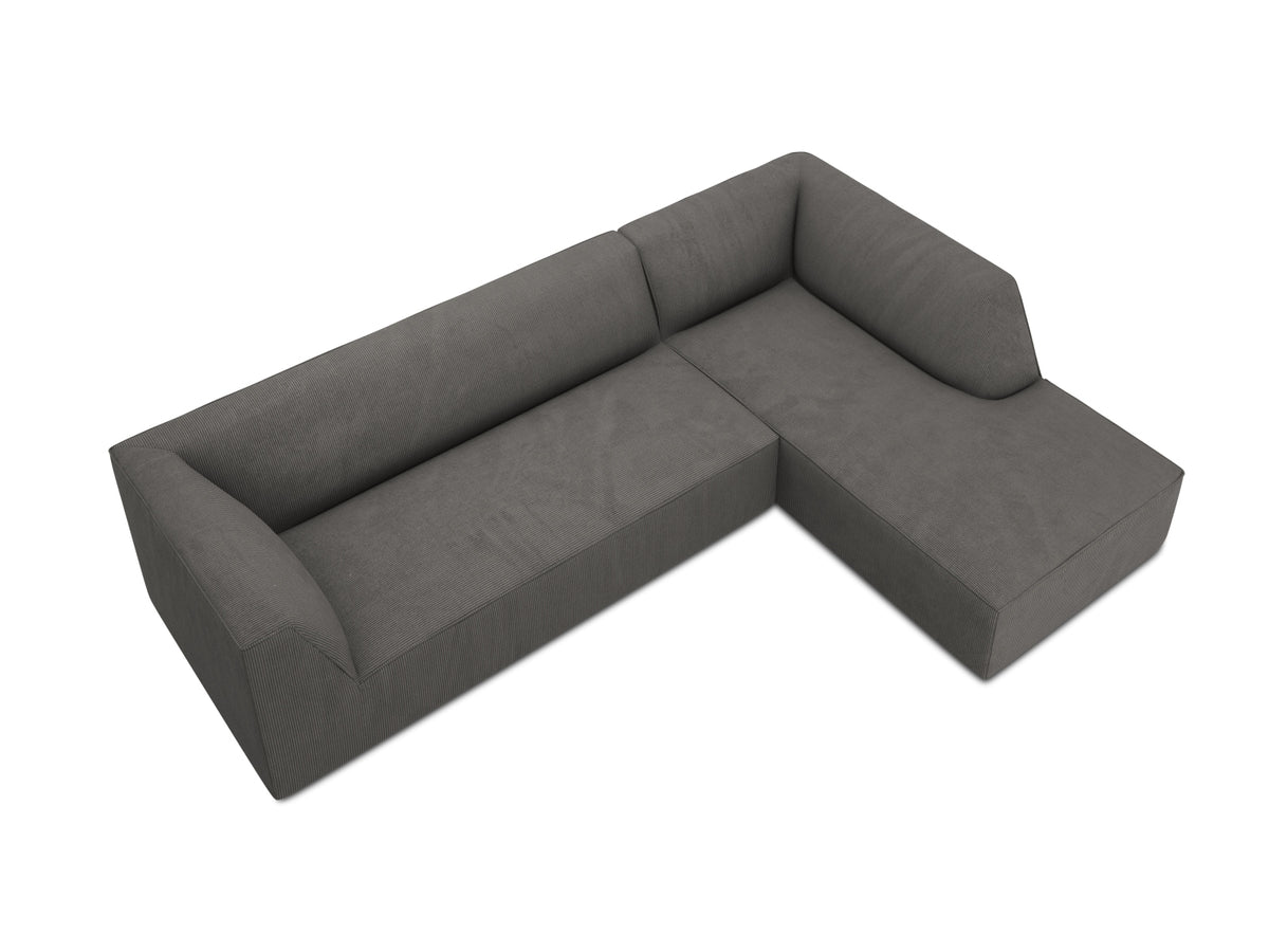Ruby Modulares Ecksofa rechts 4 Sitzer in Dark Grey-Scala präsentiert im Onlineshop von KAQTU Design AG. L-Sofa rechts ist von Micadoni