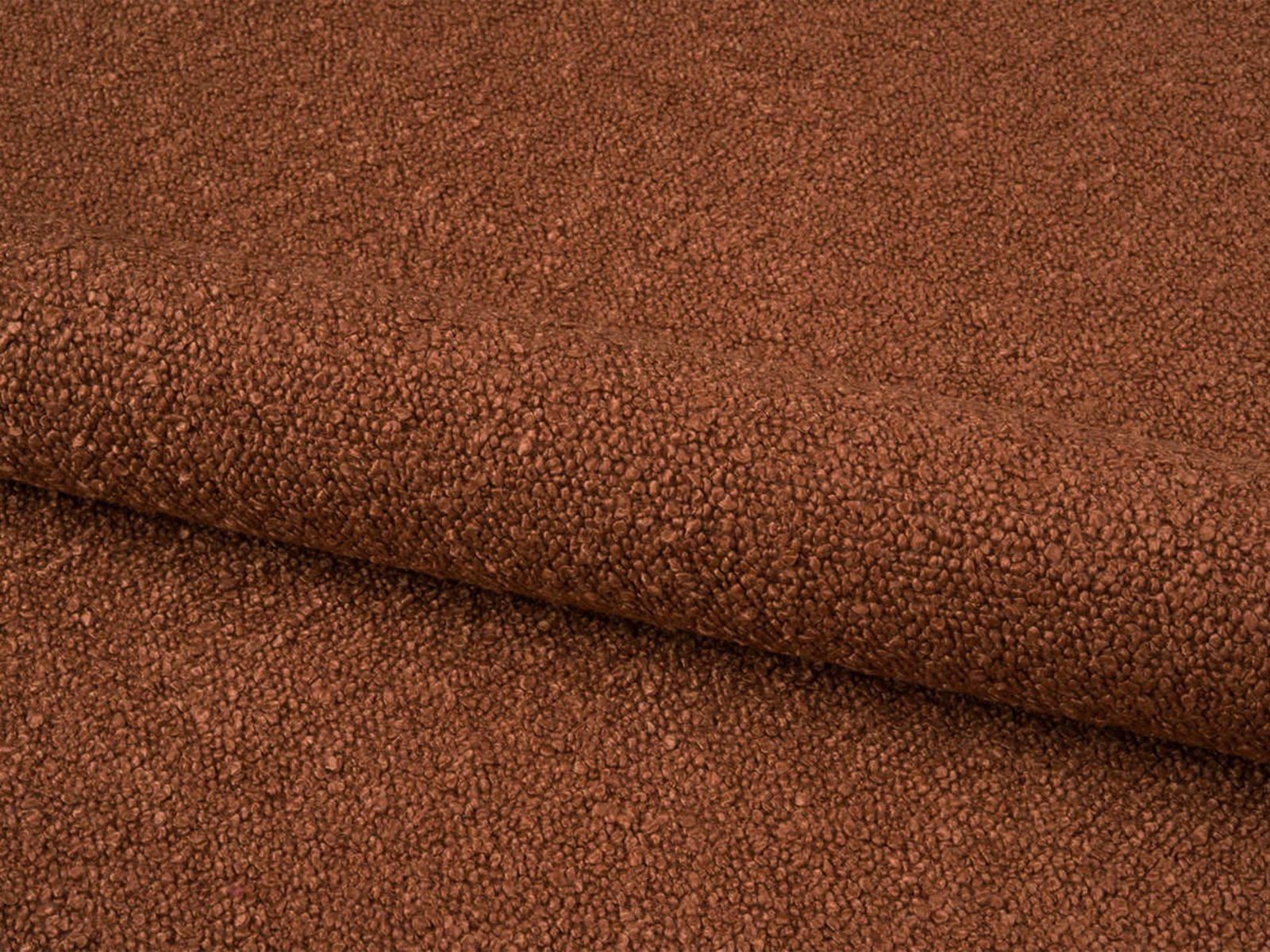 Elegantes, modulares Ecksofa Jodie Boucle in sanftem Terracotta, 3-Sitzer für stilvolle Wohnräume von Micadoni, ideal für entspannte Stunden.