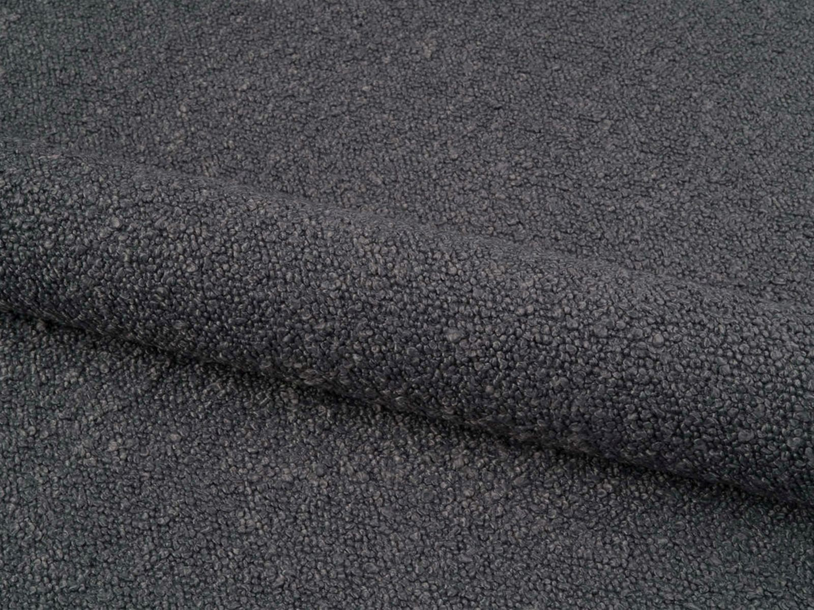 Elegantes, modulares Ecksofa Jodie Boucle in stilvollem Dunkelgrau, 3-Sitzer, ideal für komfortable Wohnräume und entspannte Abende.