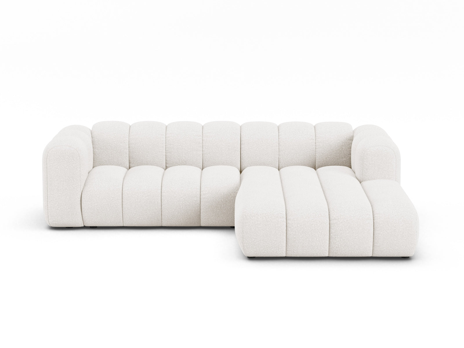 Lupine Boucle Modular Ecksofa rechts 4 Sitzer in White präsentiert im Onlineshop von KAQTU Design AG. Ecksofa rechts ist von Micadoni