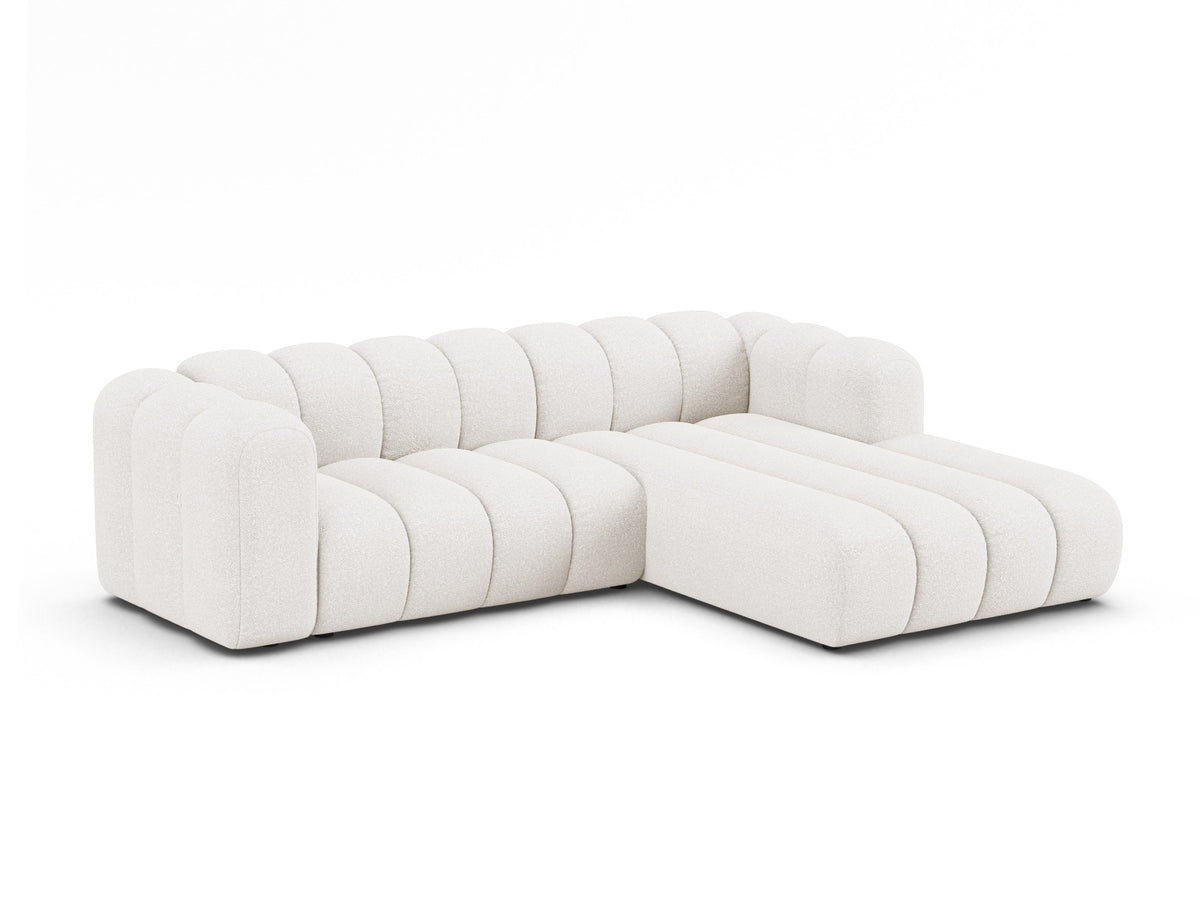 Lupine Boucle Modular Ecksofa rechts 4 Sitzer in White-Baloo präsentiert im Onlineshop von KAQTU Design AG. L-Sofa rechts ist von Micadoni