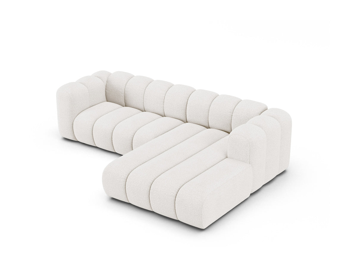 Lupine Boucle Modular Ecksofa rechts 4 Sitzer in White-Baloo präsentiert im Onlineshop von KAQTU Design AG. L-Sofa rechts ist von Micadoni