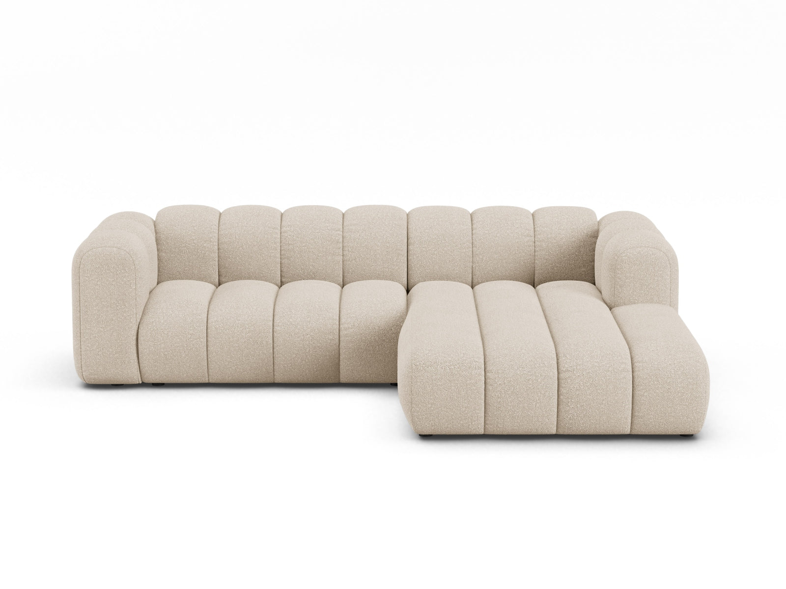 Lupine Boucle Modular Ecksofa rechts 4 Sitzer in Beige präsentiert im Onlineshop von KAQTU Design AG. Ecksofa rechts ist von Micadoni