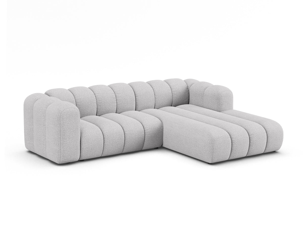 Lupine Boucle Modular Ecksofa rechts 4 Sitzer in Light Grey-Baloo präsentiert im Onlineshop von KAQTU Design AG. L-Sofa rechts ist von Micadoni