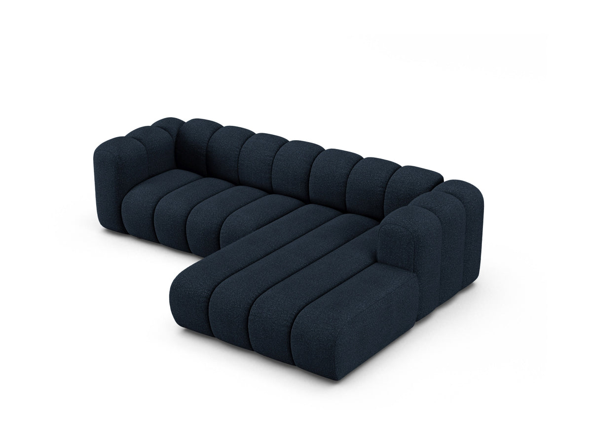 Lupine Boucle Modular Ecksofa rechts 4 Sitzer in Dark Blue-Baloo präsentiert im Onlineshop von KAQTU Design AG. L-Sofa rechts ist von Micadoni